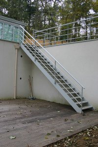 Escalier extérieur sur mesure en Normandie