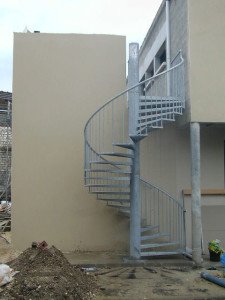 Escalier hélicoïdal extérieur sur mesure